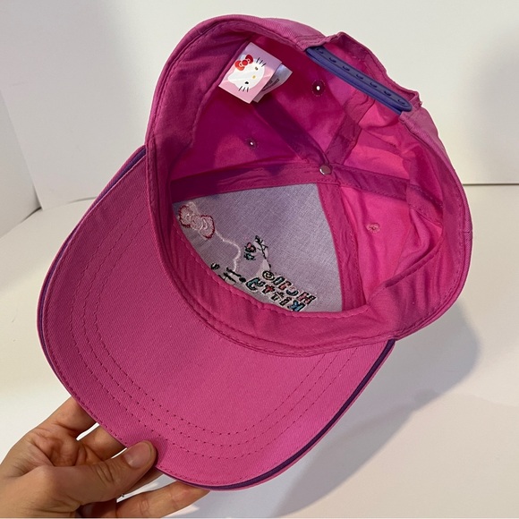 2014 Hello Kitty Sanrio Pink Adjustable Hat Heart Arrow One Size Snapback - Picture 7 of 11